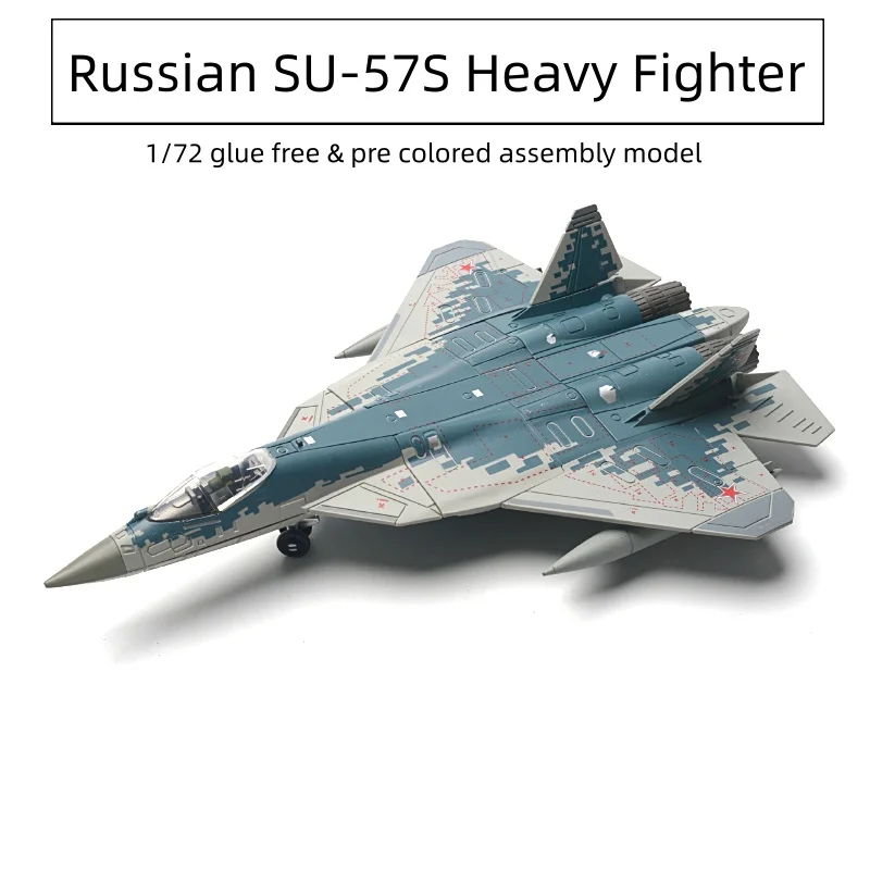 

1/72 SU-57S двойной двигатель тяжелый истребитель реактивная модель креативная военная серия строительные блоки DIY собранные игрушки для мальчиков рождественские подарки
