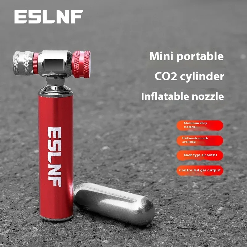 

ESLNF Мини-велосипедный насос Портативный насос для накачивания шин Schrader Presta Адаптер CO2 Картридж MTB Шоссейный велосипед Ручной воздушный насос из алюминиевого сплава
