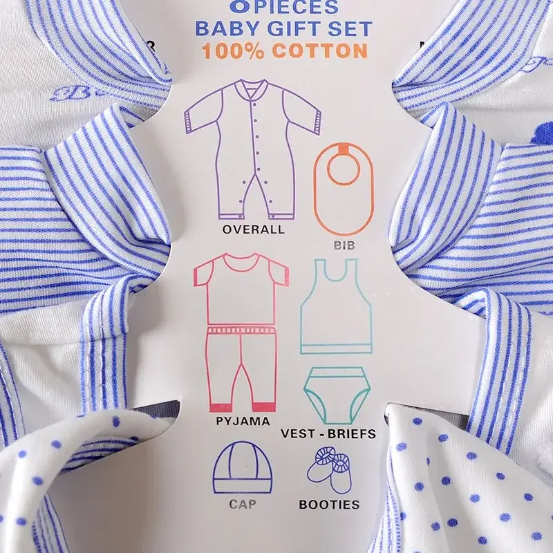 8PCS Newborn Baby Set 0-3Month Clothing kit Infant Baby Boys and Girls Clothes Cotton Cartoon Underwear Jumpsuit Baby Stuff