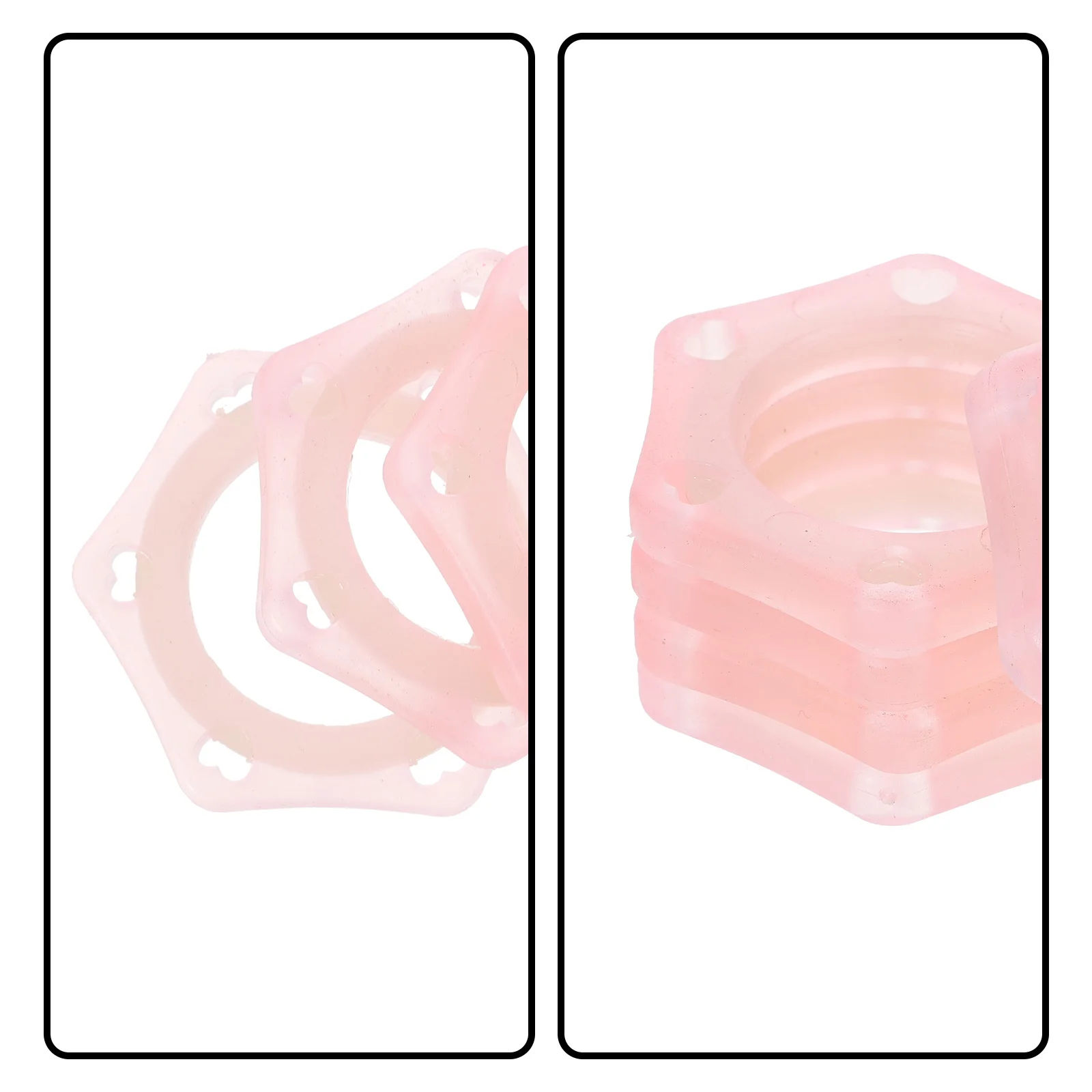 

5Pcs Microphone Anti-Slip Protection Rings Sturdy Plastic Shockproof Six-Corner Anti-Fall Non-Slip Accessories for Handheld Mic