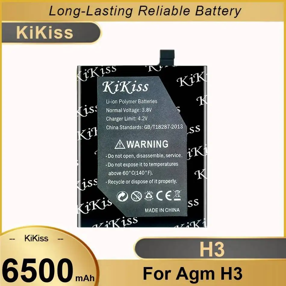 

High-Efficiency Premium Replacement 6500Mah Mobile Phone Battery For Agm H3