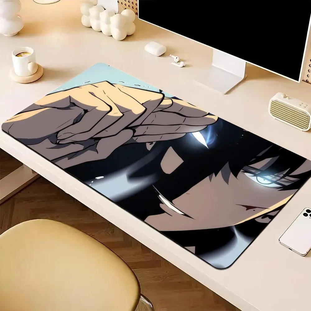 Popular Korean Anime s-Solo l-Leveling   Mouse Pad E-sports players game teclado XXL Large Computer Laptop Non-slip Keyboard Des