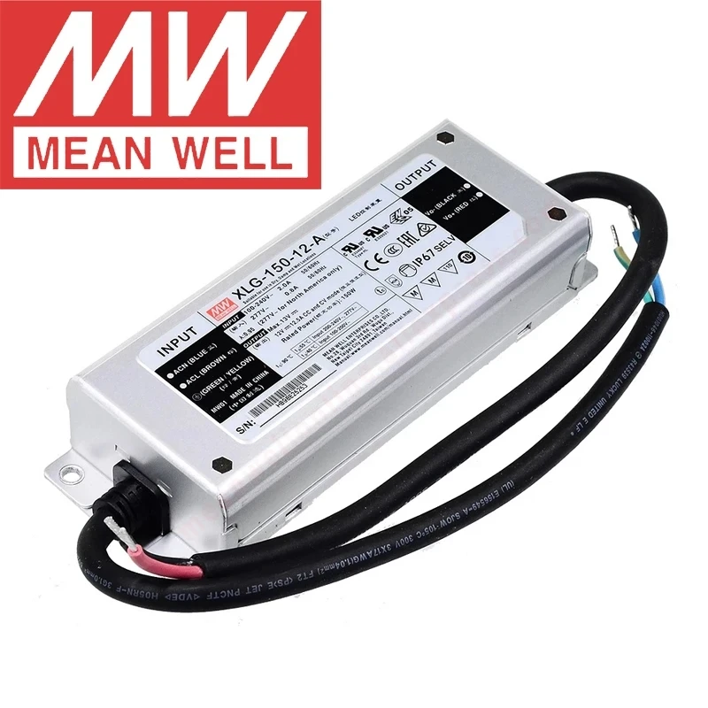 Taiwan MEAN WELL Constant Power Power Supply XLG-150-12/24-A/AB L/M/H Type Dimmable Outdoor Waterproof with PFC XLG-150-24-A MW