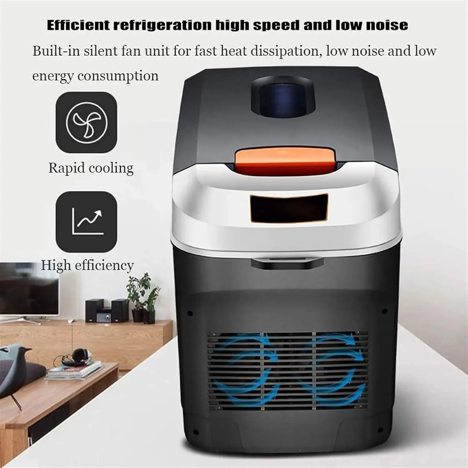 반도체 냉각 기술이 적용된 10L 디지털 디스플레이 미니 자동차 냉장고, 12V/24V/220V 범용
