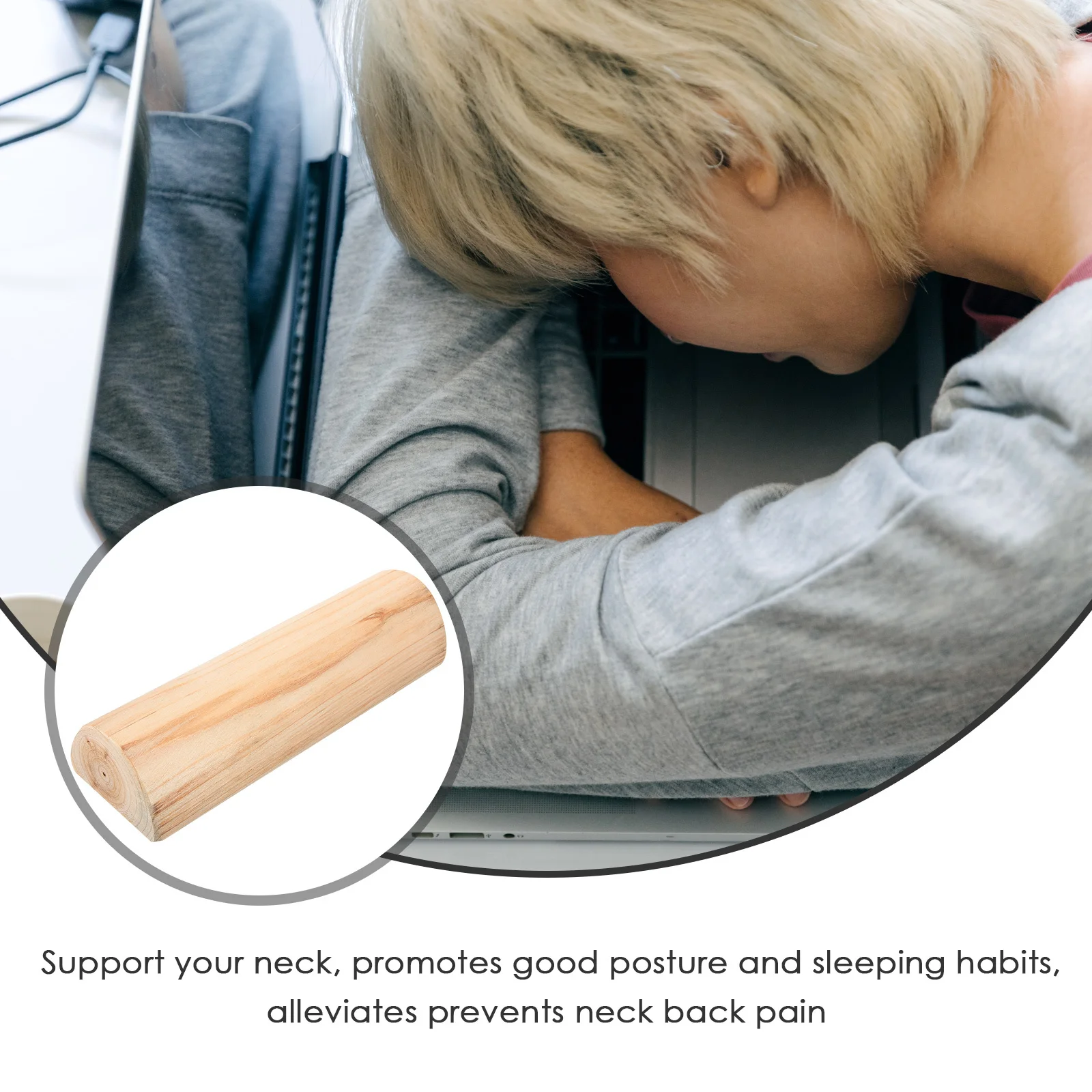 

Smooth Wooden Neck Pillow Cervical Support Pain Relief Sauna Massage Steam Room Accessories Japanese Pillow Steam Room Supply