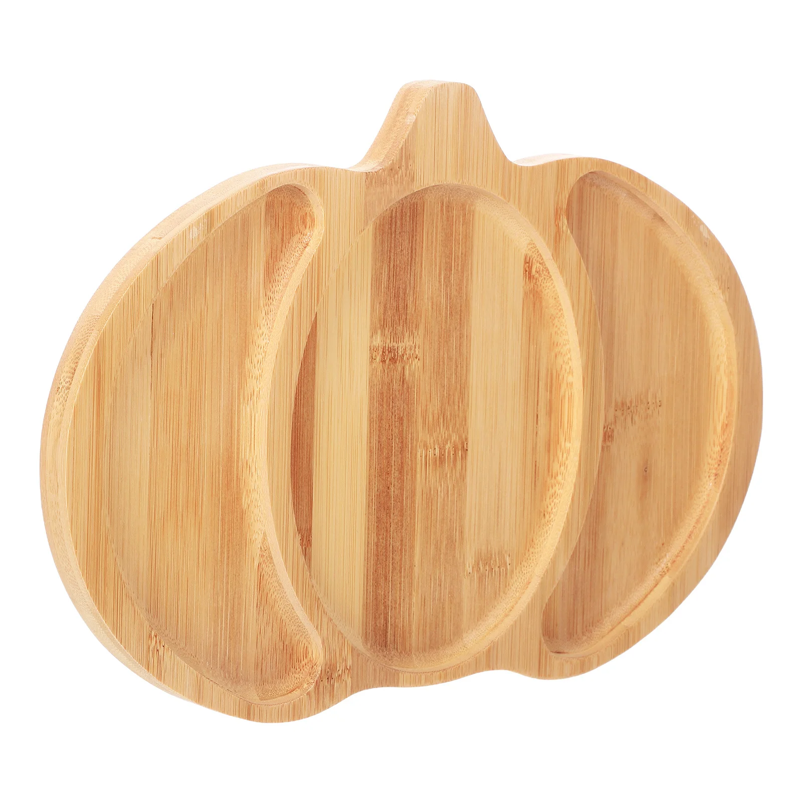 

Halloween Pumpkin Wooden Serving Platter 3 Grooves Bamboo Charcuterie Board Thanksgiving Fall Party Snack Cheese Tray