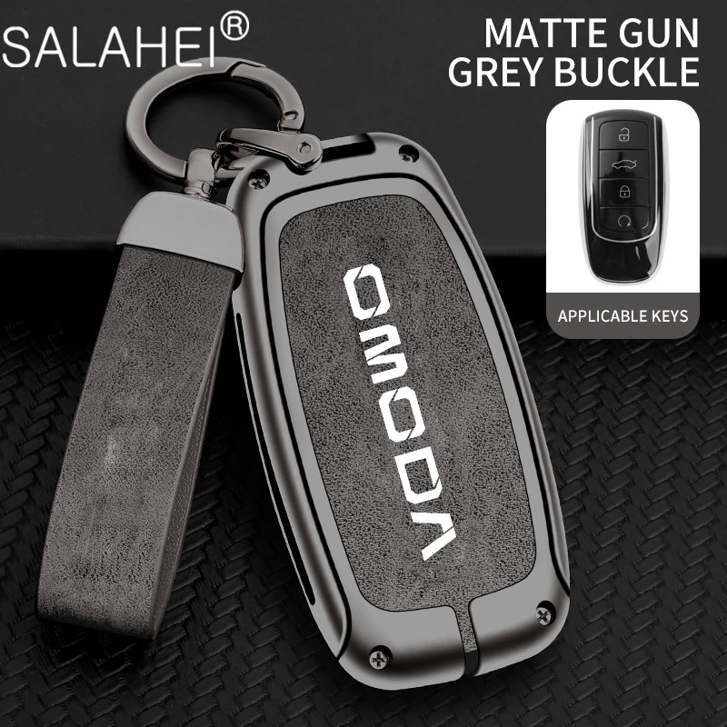 

Zinc Alloy Leather Car Remote Key Case Cover For Chery Omoda C5 5 fx 7 8 pro plus 2022 2023 Holder Shell Keychain Accessories