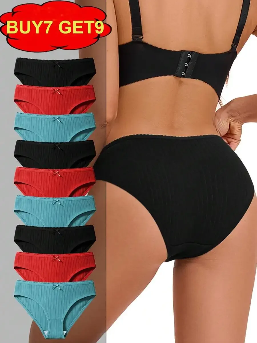 

7 Pcs Womens Cotton Briefs Comfortable Breathable Panties Set