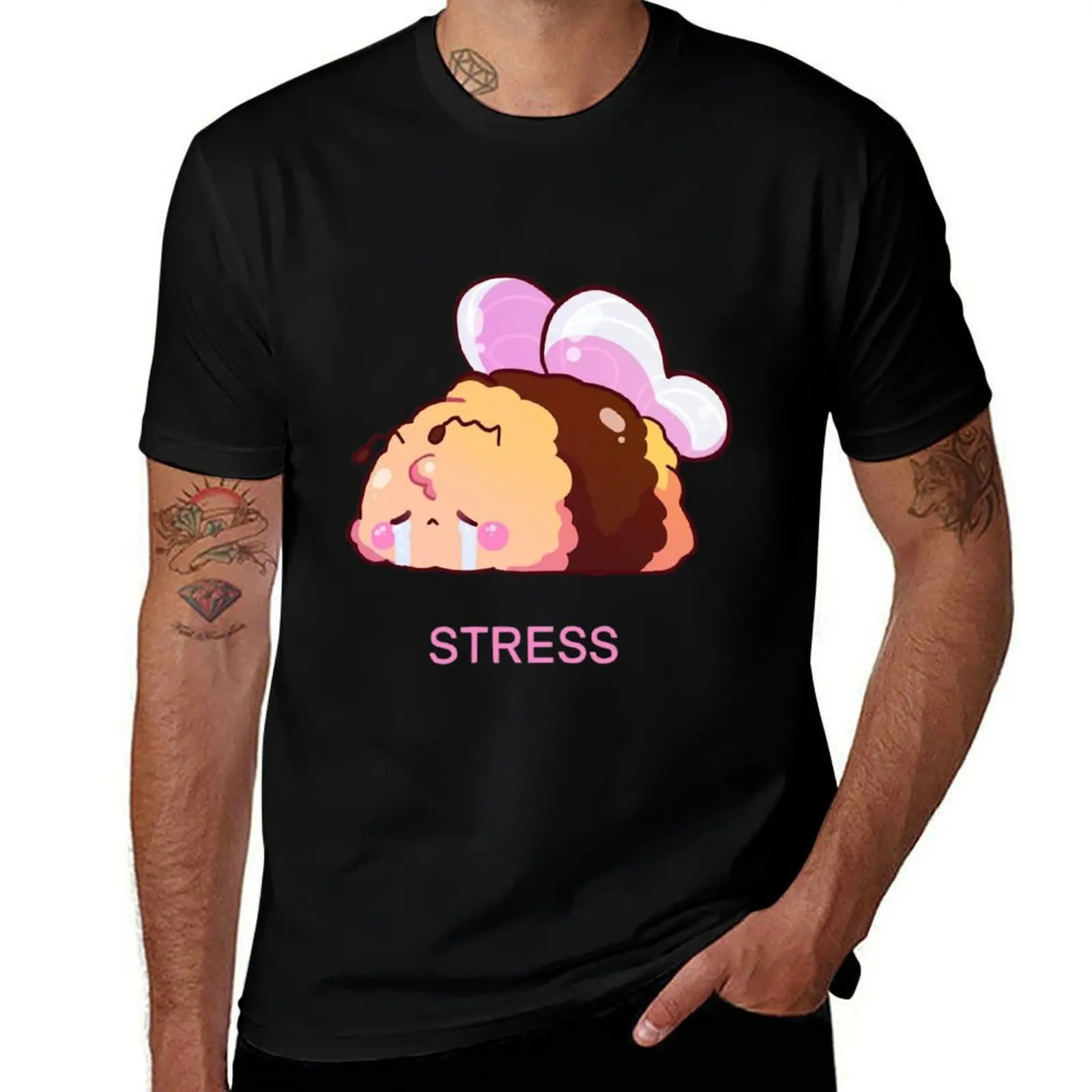 Stress day T-Shirt Big and Tall Crew Neck Tee T-Shirt