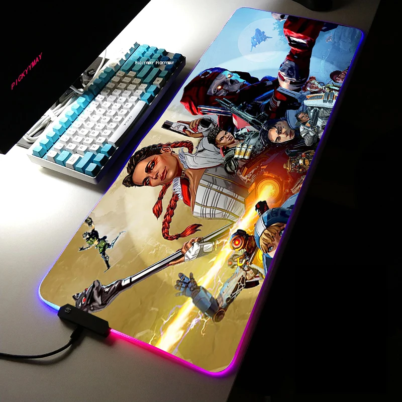 Game Mousepad RGB  Apex Legends LED Game Accessories Computer Keyboard Carpet Pad PC Notebook Pad Gamer Desk Mat Rug Mice Gammer