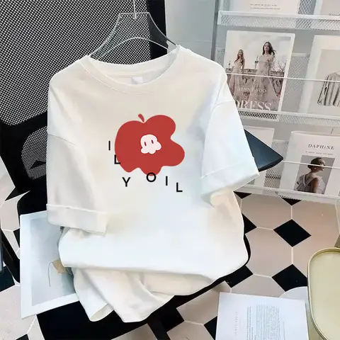 Korean Ulzzang T-shirts Neutral Tone Oversized Tee Clean Fit Aesthetic Men and Women Short Sleeves New