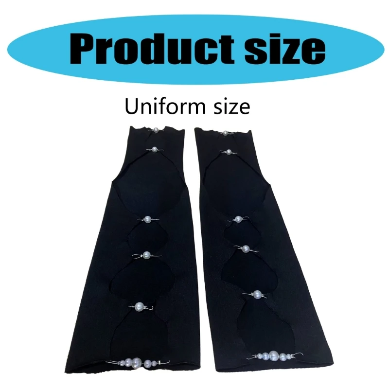 Paquete 2 mangas largas unisex estilo hiphop, color negro, puños duraderos para trajes informales