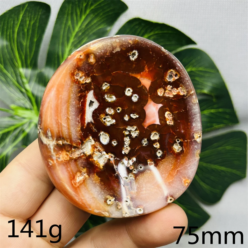 Natural Gemstone Bowl Red Agate Geode Crystal Hand-polished Ashtray Jewelry DIY Home Room Decoration Gift Witchcraft altar Praye