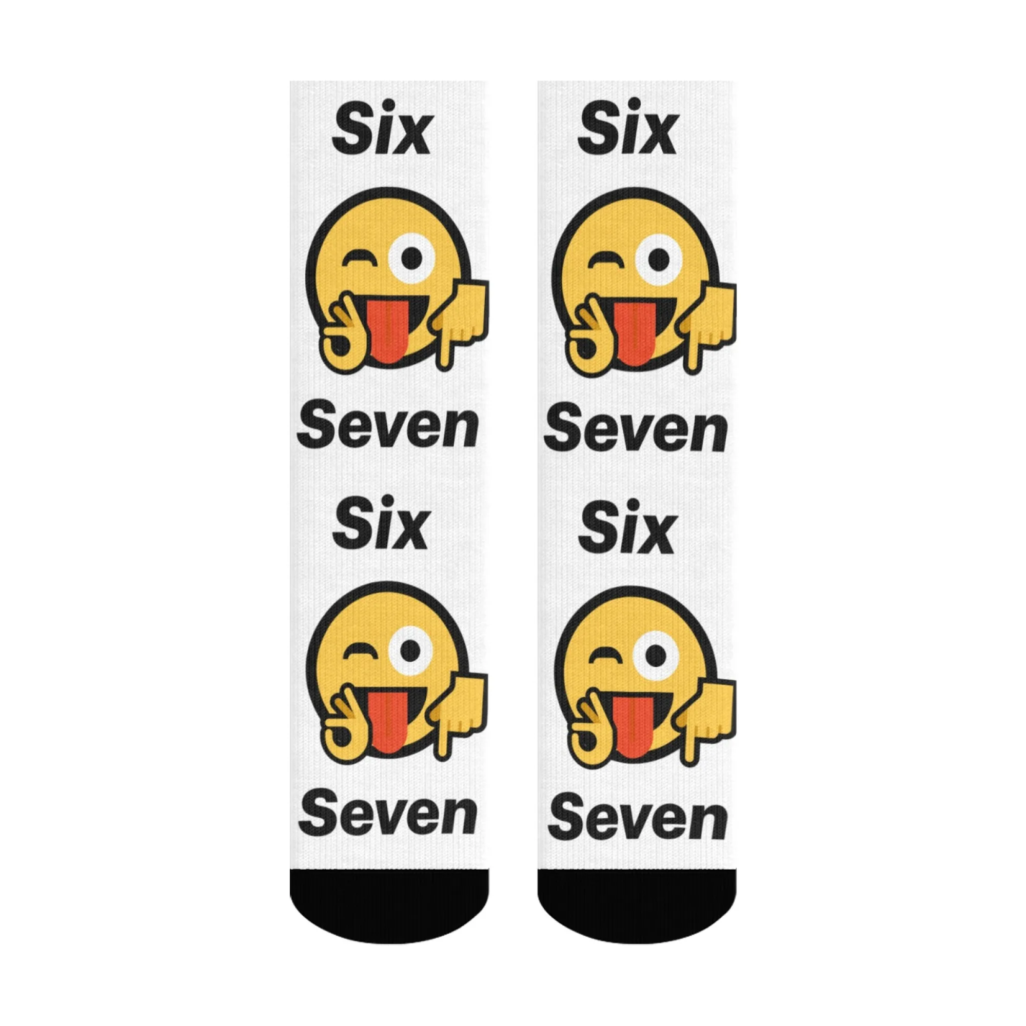 67 Six Seven imprimer nouveauté drôle hommes équipage chaussettes dessin animé-thème main gestes et Expressions chaussettes humoristique vacances Festival cadeau