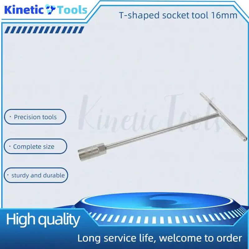 

1 piece of 16mm T-shaped socket wrench, hexagonal socket wrench, nut rotator, car maintenance manual tool
