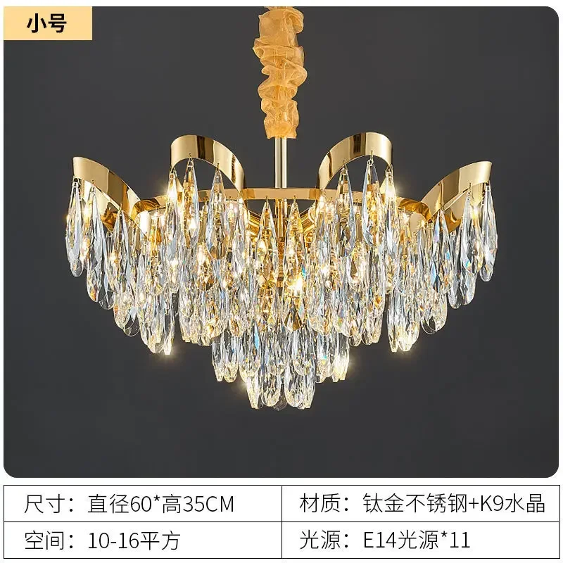 Modern LED Sunflower Crystal Ceiling Chandeliers Bionic Luxury Pandent Light Atmosphere High-end Living Dining Room Hanging Lamp