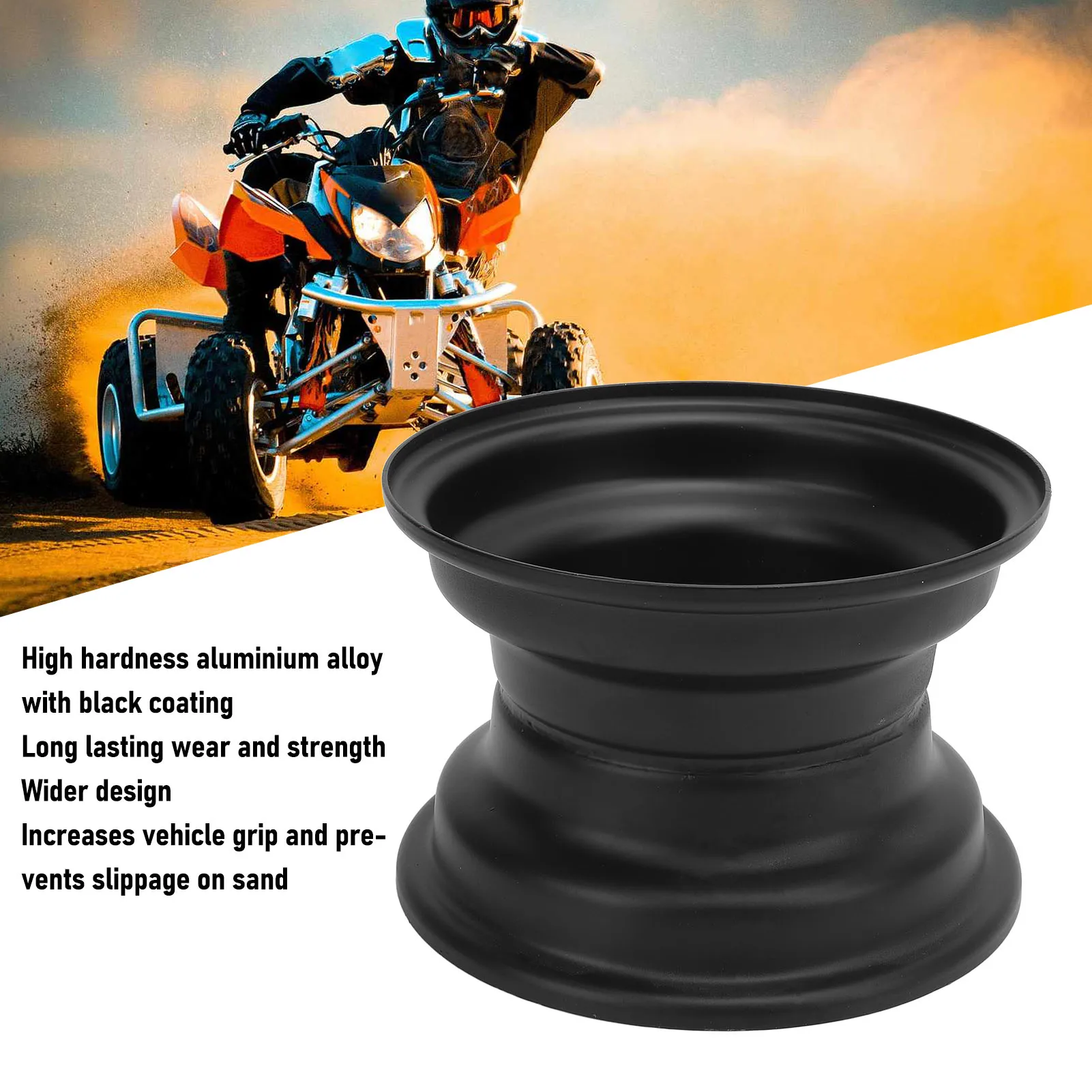 

145/70-6 ATV Wheel Hub 145/70-6 7 Inches ATV Wheel Hub Aluminum Alloy 3 Bolt Holes Wheel Hub Rim for Go Kart Quad Dirt Bike