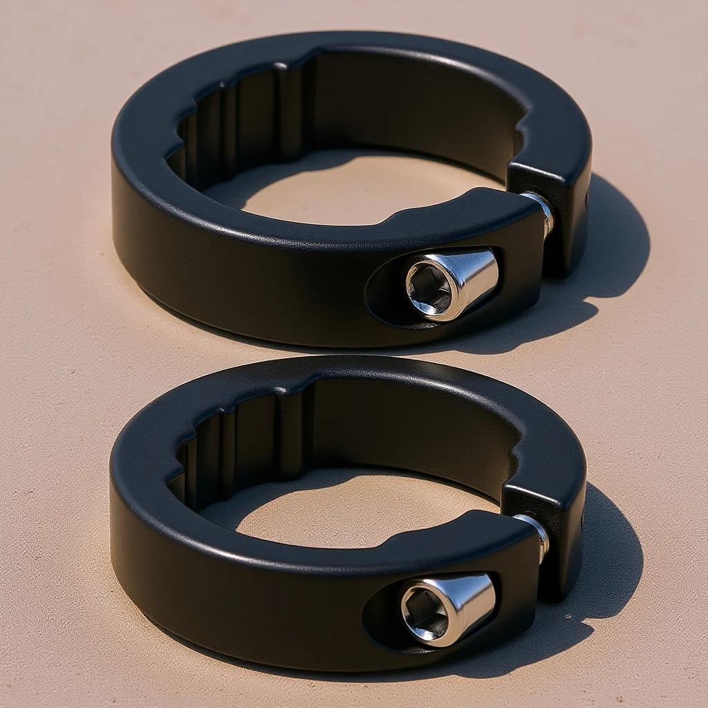 

2Pcs Bike Rings Aluminum Handlebar Clamping Rings Prevent Slipping for Road Mountain Bike Bicycle Grips Clamp Ring