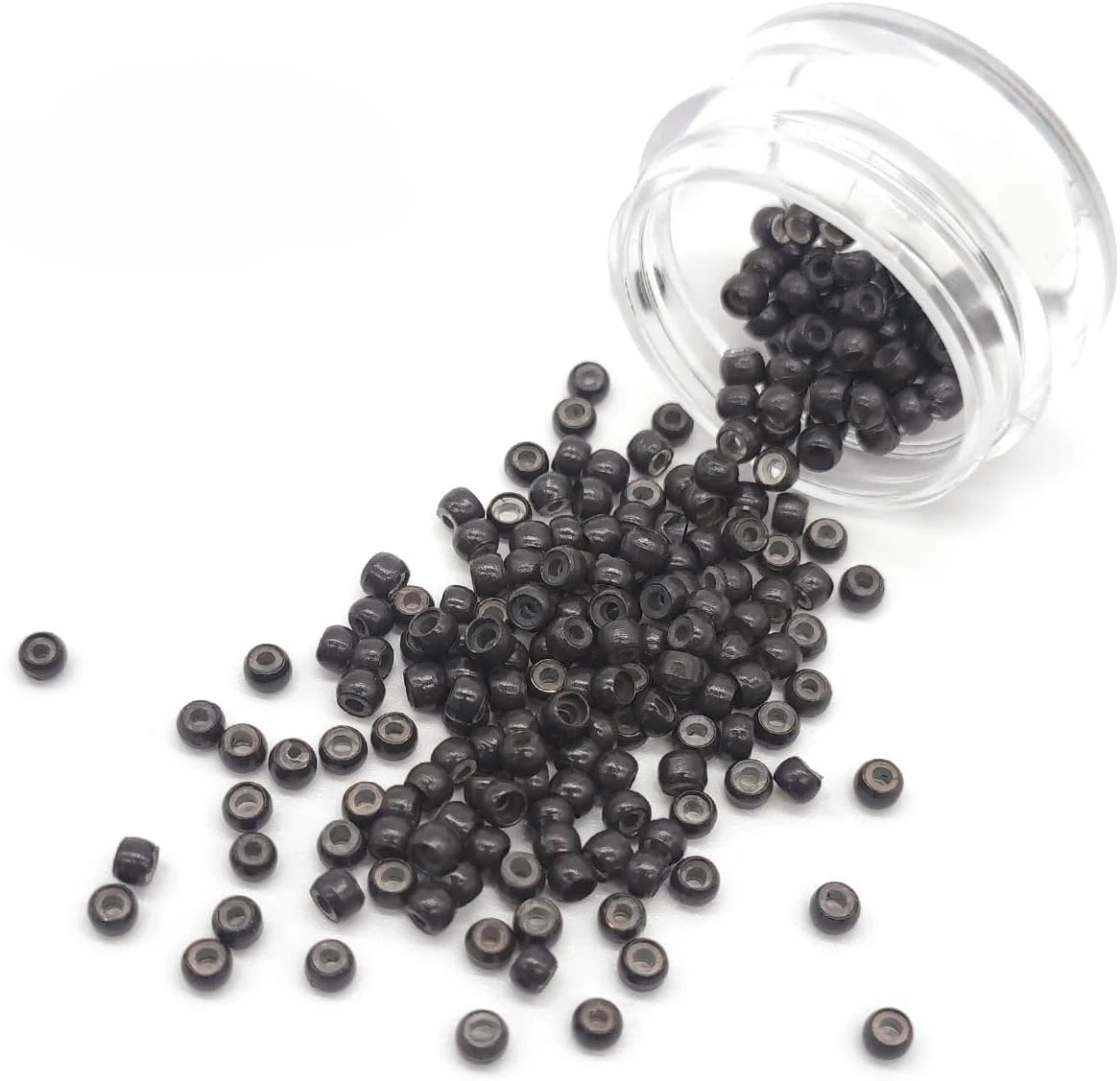 200/500 Stuks 3mm Siliconen Nano Ringen Koperen Ringen met Siliconen Gevoerde Haarkralen Haarringen Haarverlenging Gereedschap