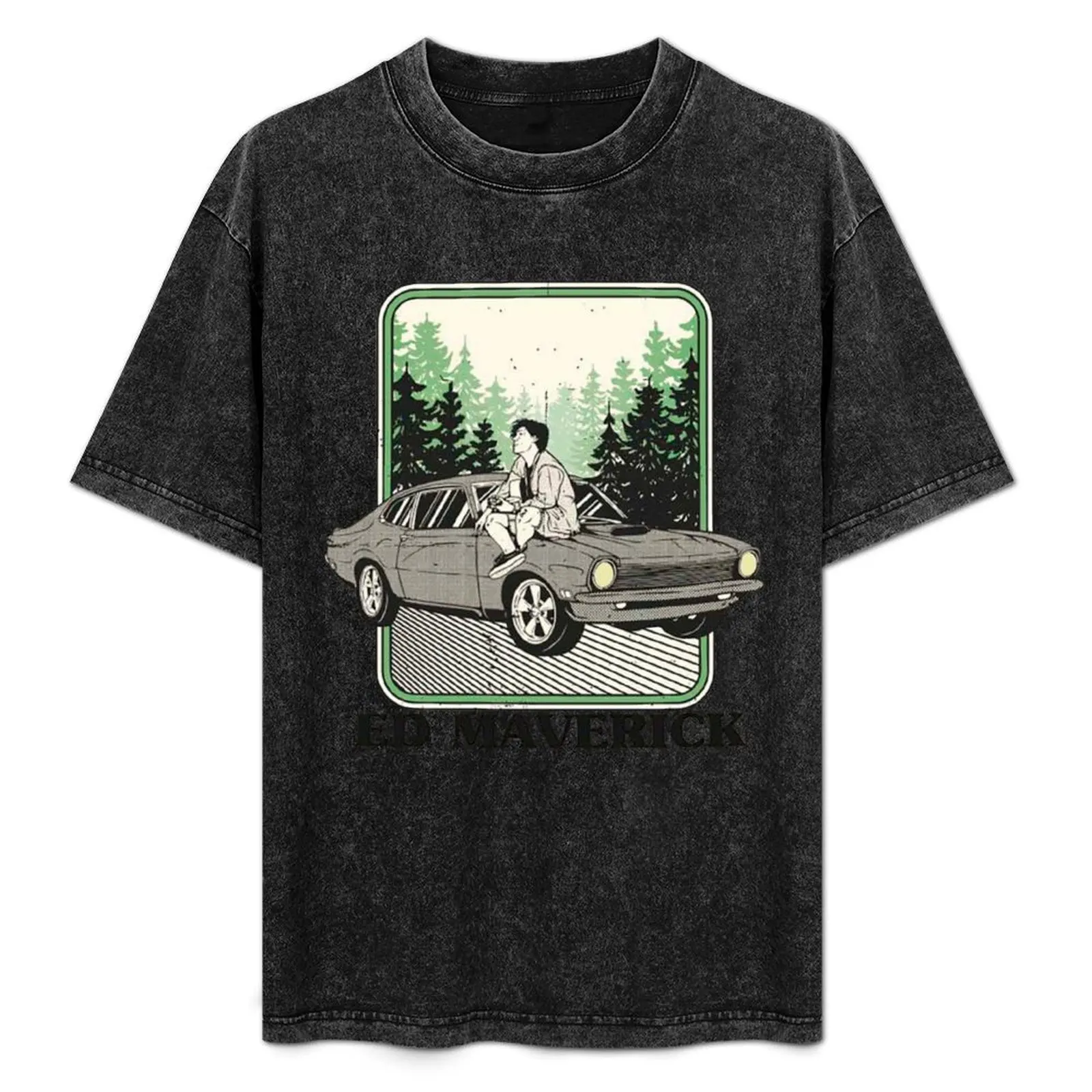 

Ed Maverick T-Shirt Basic Plain Tee for Spring and Summer