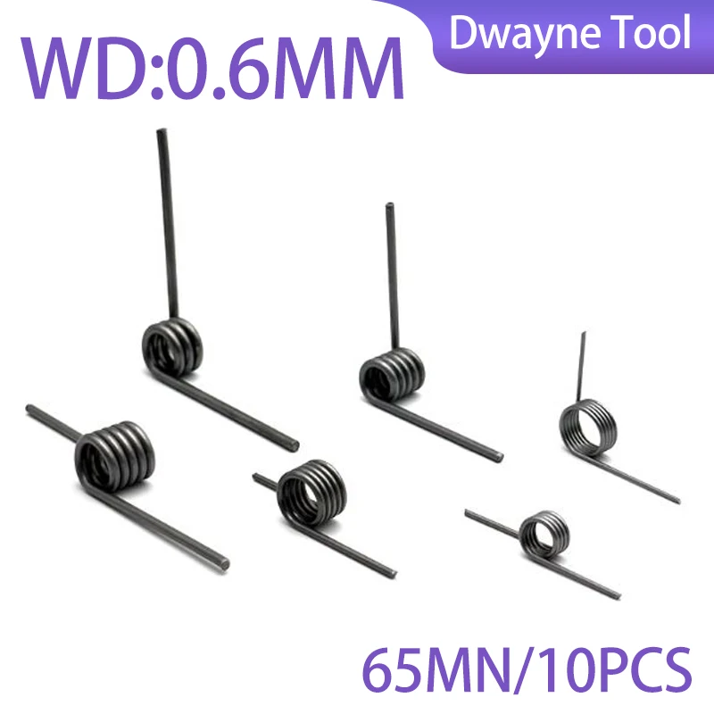 

10PCS 0.6mm Spring Steel Micro Torsion Springs-60°90°120°180° Hairpin Coils for Watch Repair,Electronics&Miniature Model Making