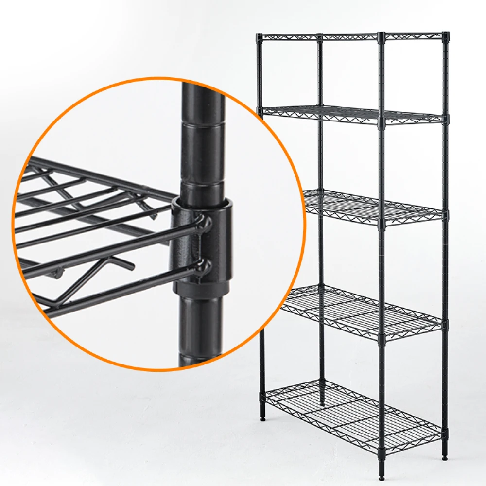 Wire Shelving Rack, Adjustable Shelves, Standing Storage Units for Laundry, Bathroom, Kitchen, Pantry, Closet.