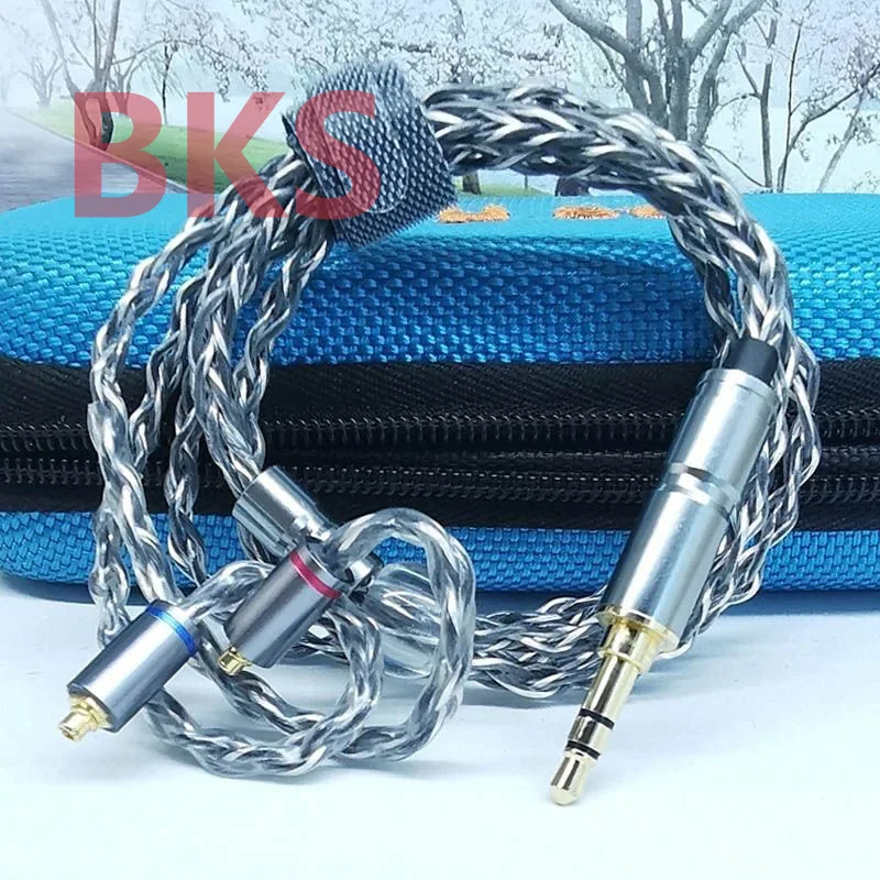 Custom Short Headphone Cable 40cm 45cm 50cm OCC Silver Plating Replace headphone cable 3.5mm mmcx 0.78-2pin DIY Earphone Cable