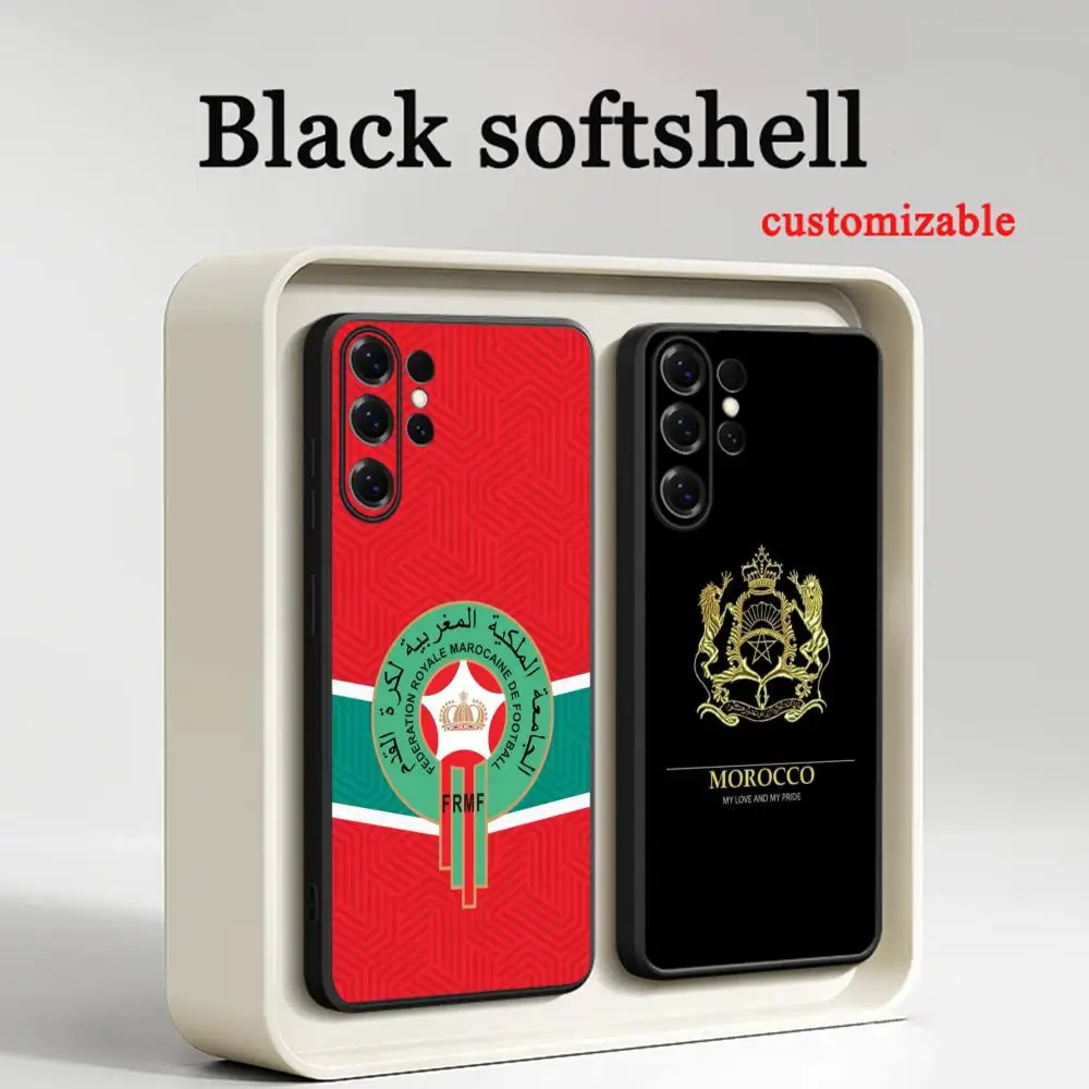 Moroccos flag poster fashion design  Phone Case For Samsung Galaxy S26 S25 S24 S23 S22 S21 Plus Ultra Note20 Soft Black