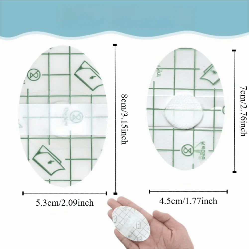 20 ชิ้นใหม่กันน้ำแบบใช้แล้วทิ้งครอบคลุมหูโล่ป้องกันหูว่ายน้ำสติกเกอร์หูป้องกันการสึกหรอฝาครอบส้นเท้าผู้ใหญ่