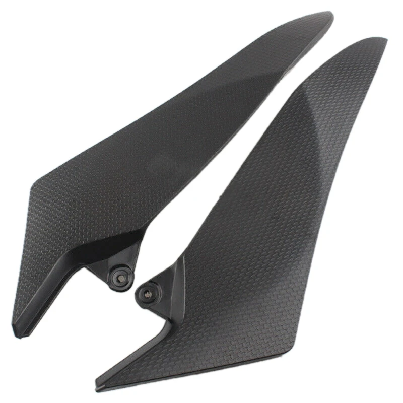 Panel penutup samping tangki Gas hitam sepeda motor Cowl Trim Fairing untuk Yamaha YZF R1 2009-2014 YZF-R1 YZFR1