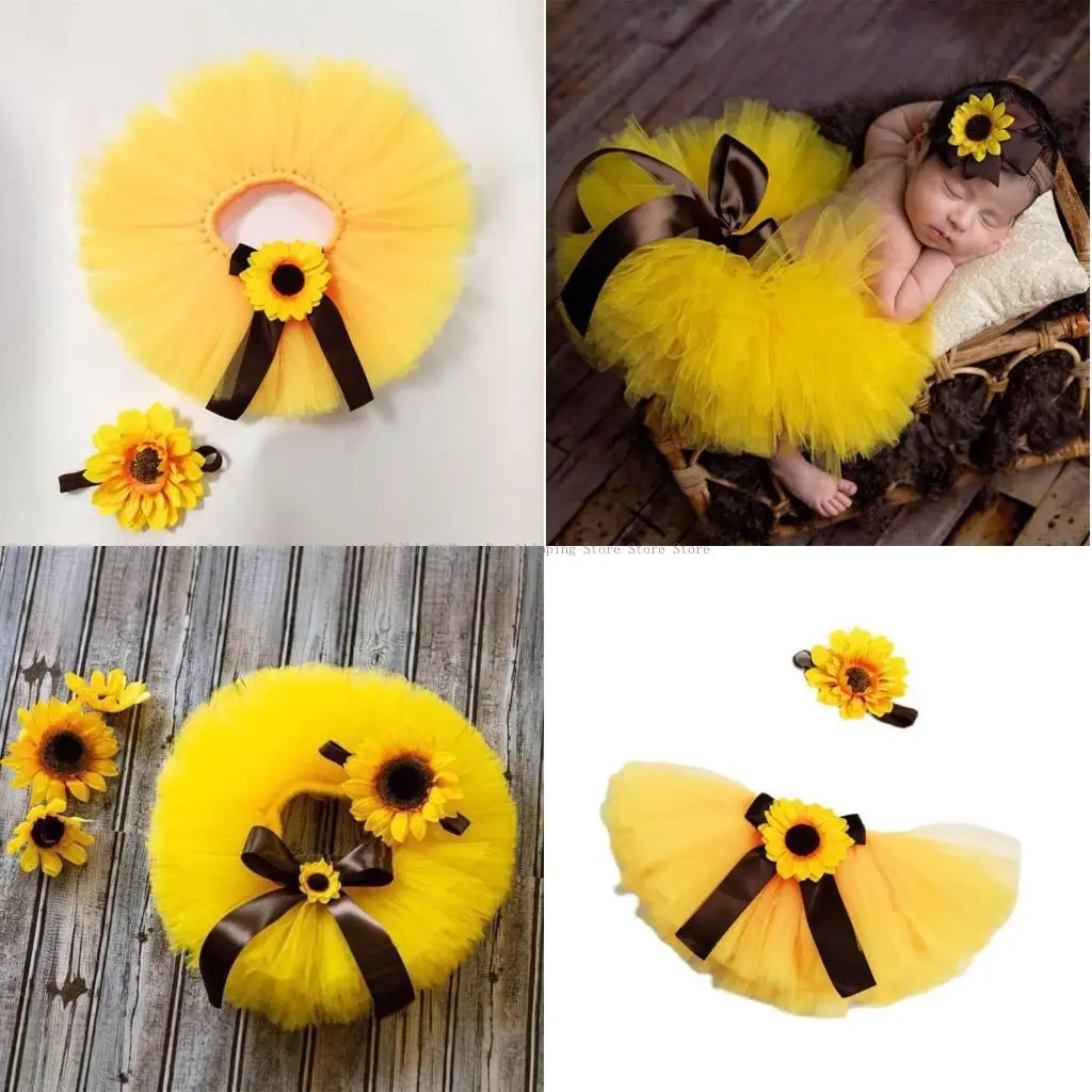 

Детская фотография реквизит фотосессия одежда Фотография костюм подсолнечник наставление на голове для младенца для младенца