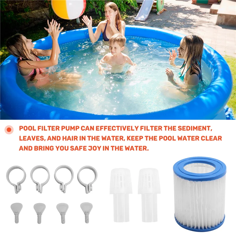 

YHOLI-Pool Filter Pump, 330 GPH Paddling Electric Pool Filters Small Pool Filter Pump