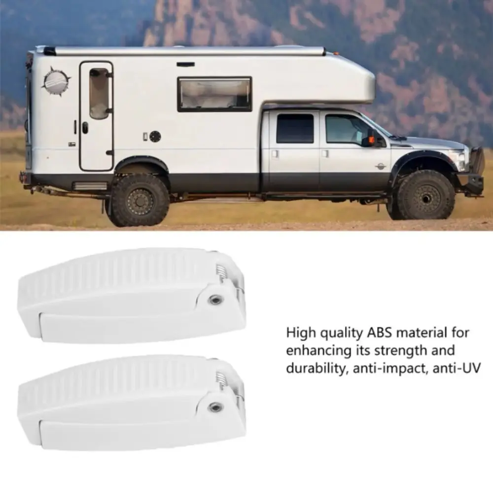 Clips White RV Door Catch Rounded Retention Hitches Baggage Door Clip Plastic Attachment Hook Compartment Lock Trailer