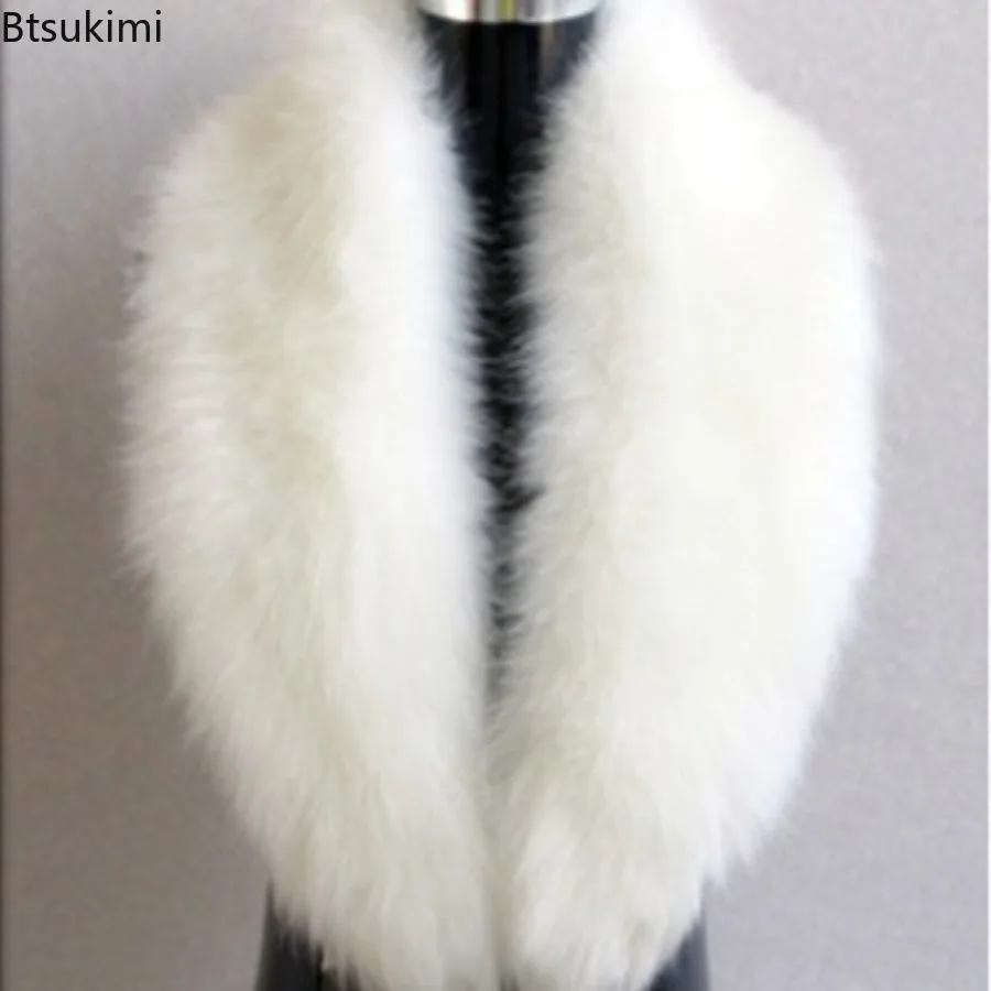 2026 الاصطناعي الثعلب الفراء وشاح للنساء شتاء دافئ فو الفراء طوق سيدة شال الصوفية سترة واقية الديكور معطف قبعة الإكسسوار #6