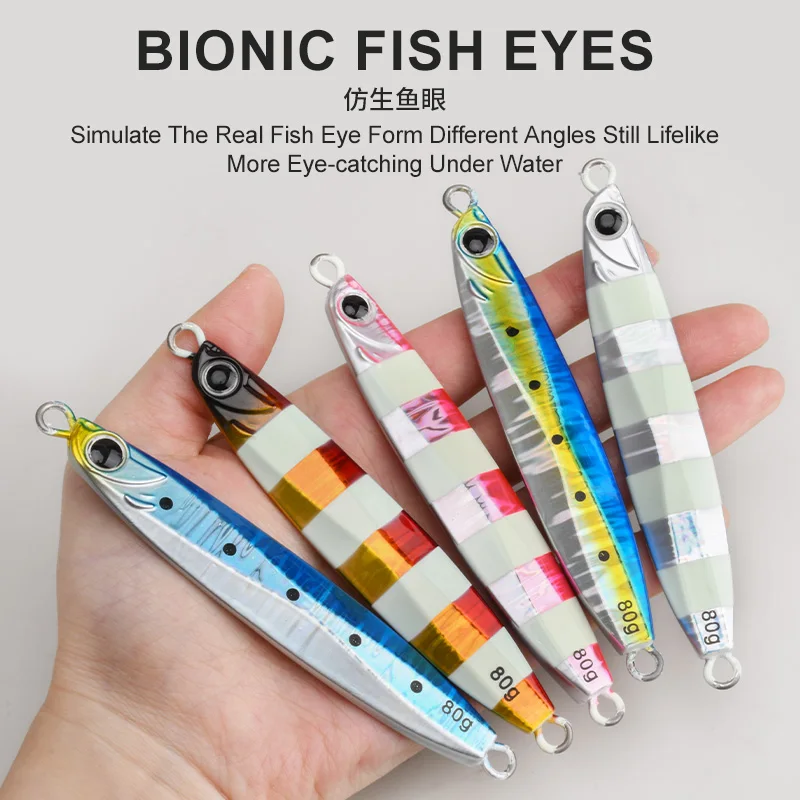 OBSESSION J163 Coltsniper Metal Jig Long Casting Lure 35g 45g 60g 80g 100g Glow UV Jigging Fishing Lures Saltwater Slow Jig Bait view 4