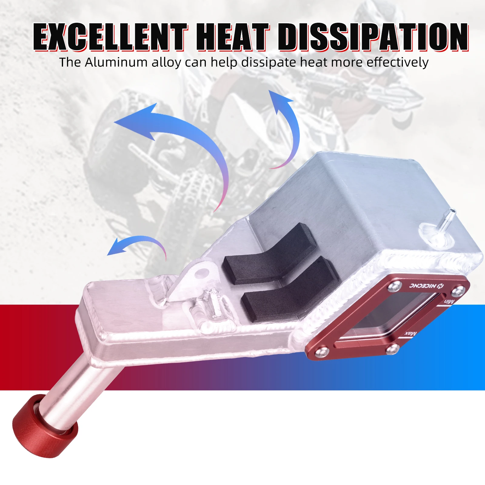 NICECNC TRX450R Radiator Reservoir Tank For Honda TRX450ER 2006-2014 ATV TRX 450R 2009 2008 2007 Aluminum Alloy Cooling Tank