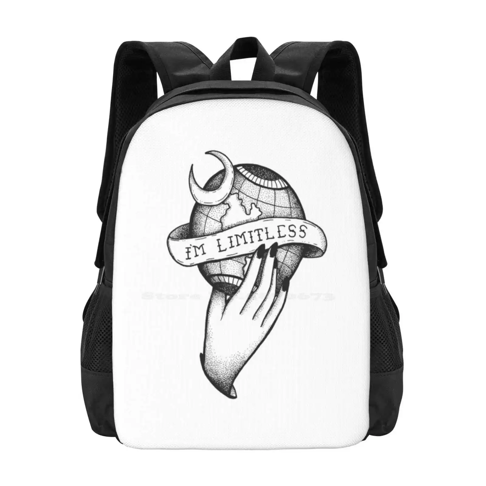 I'M Limitless Hot Sale Schoolbag Backpack Fashion Bags Limitless Tonight Alive Pop Punk Music Spiritual Jenna Mcdougall Bands