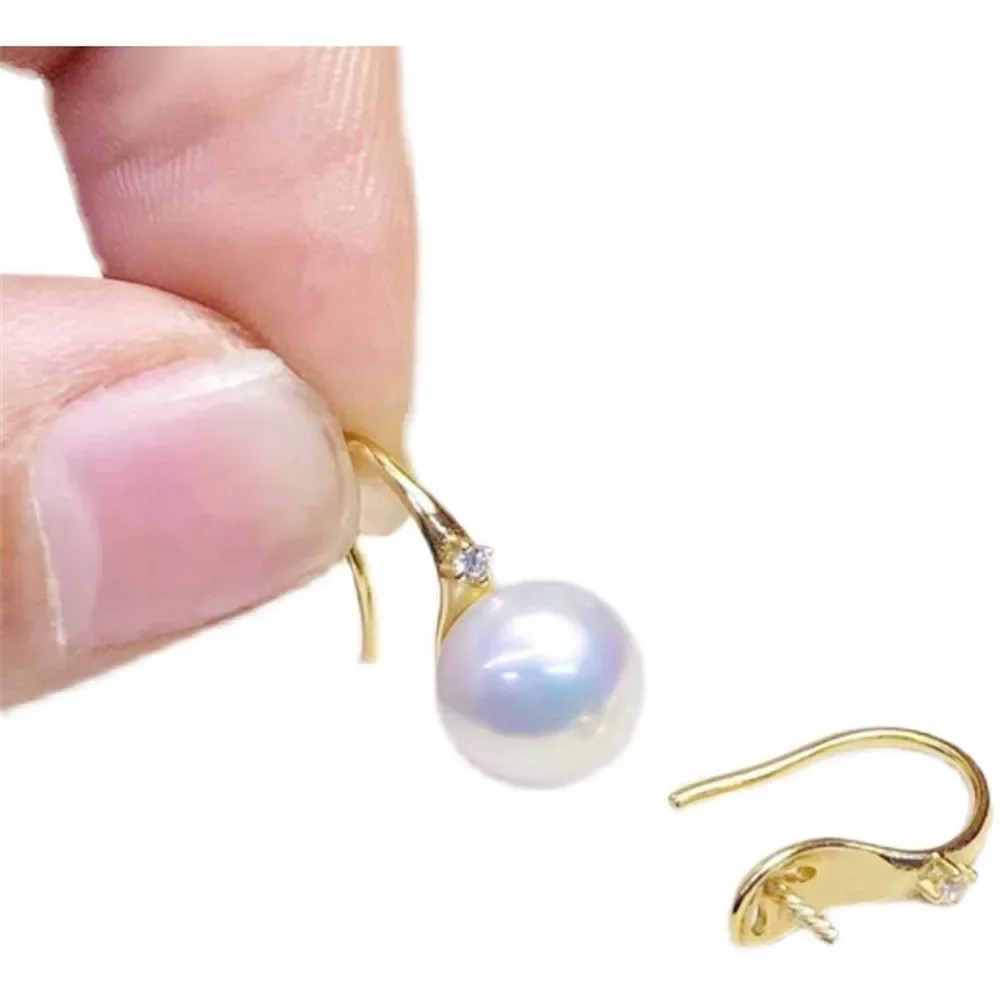 925 Silver Pearl Beads Stud Earrings Setting Base Diy Jewelry Making Findings&Components No Pearl E081