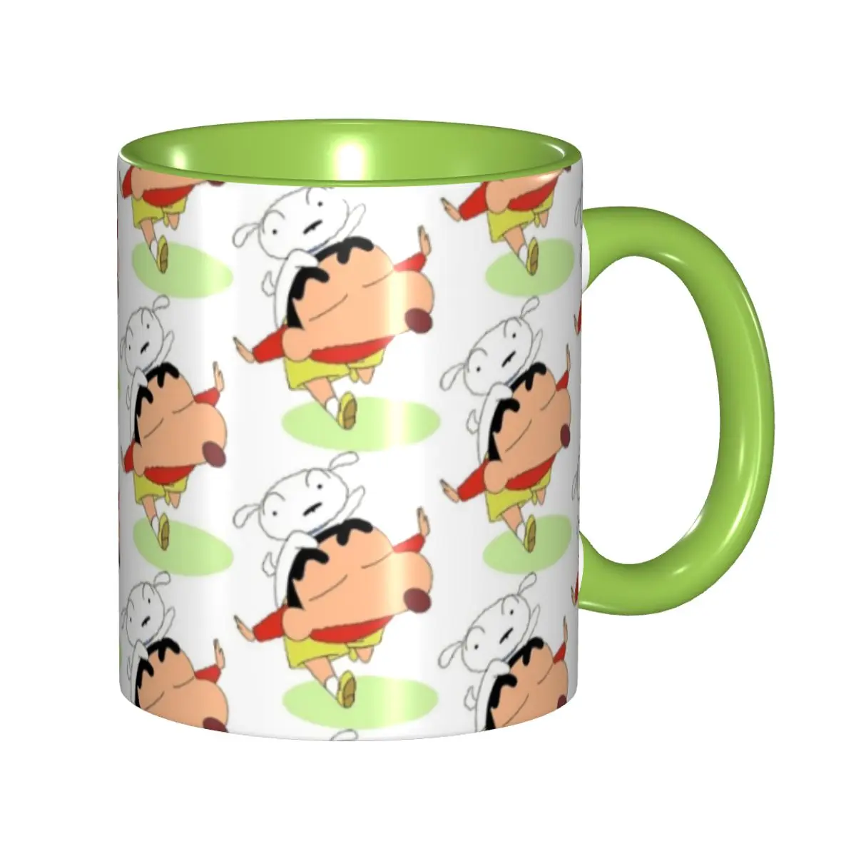 Shin Chan con Shiro Merch taza de café crayones divertidos Shin-chans taza regalo