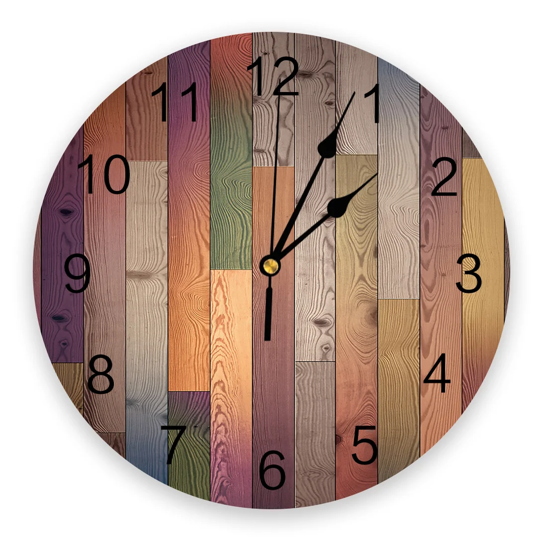 Vintage Wooden Board Round Wall Clock Modern Design Home Living Room Decoration Children's Room Kitchen Table Clock