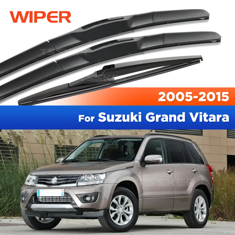 

Front & Rear Wiper For Suzuki Grand Vitara 2005-2015 2006 2007 2008 Wiper Blades Windshield Windscreen Window Brushes 19"19"12"