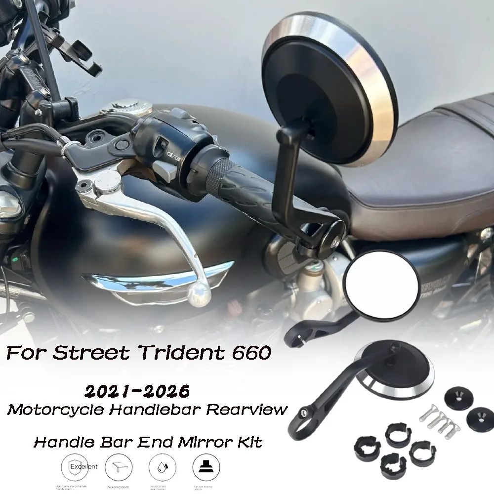 For Rocket 3 Street Triple S 765 765RS 765R Speed Triple 1200RS 1200RR Motorcycle Handlebar Rearview Handle Bar End Mirror