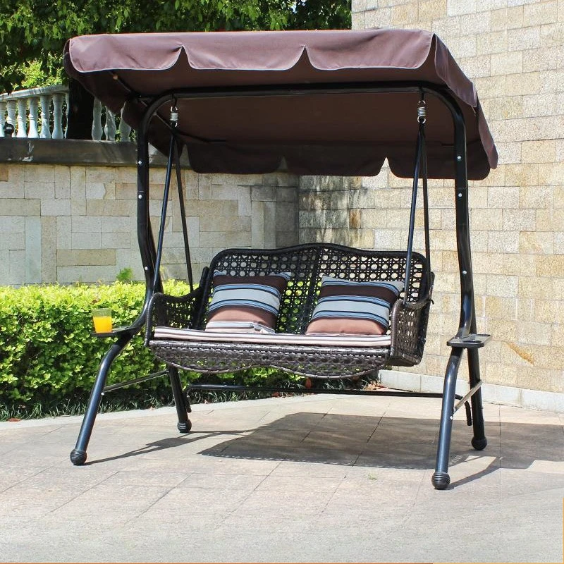Steel Outdoor Swing Bed,rocking Chair That Can Sit or Lie Down,dual-purpose Swing Chair,courtyard Garden Iron Hanging Chair Bed