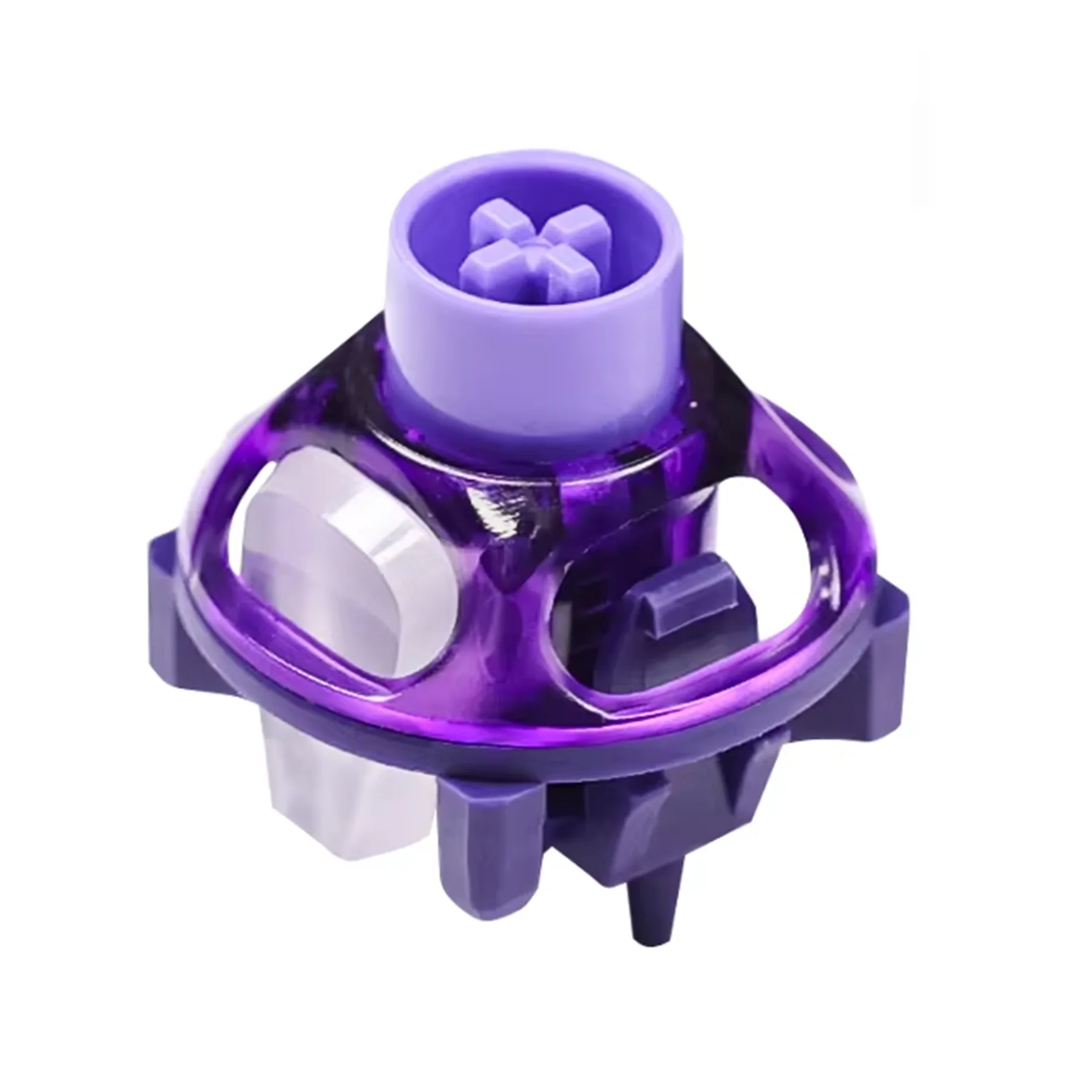 GravaStar UFO Magnetic Switch Linear Deep Clacky Sound 360° dual rail design 40gf Magnetic Keyboard RT0.001mm N52H Silver Purple image 3