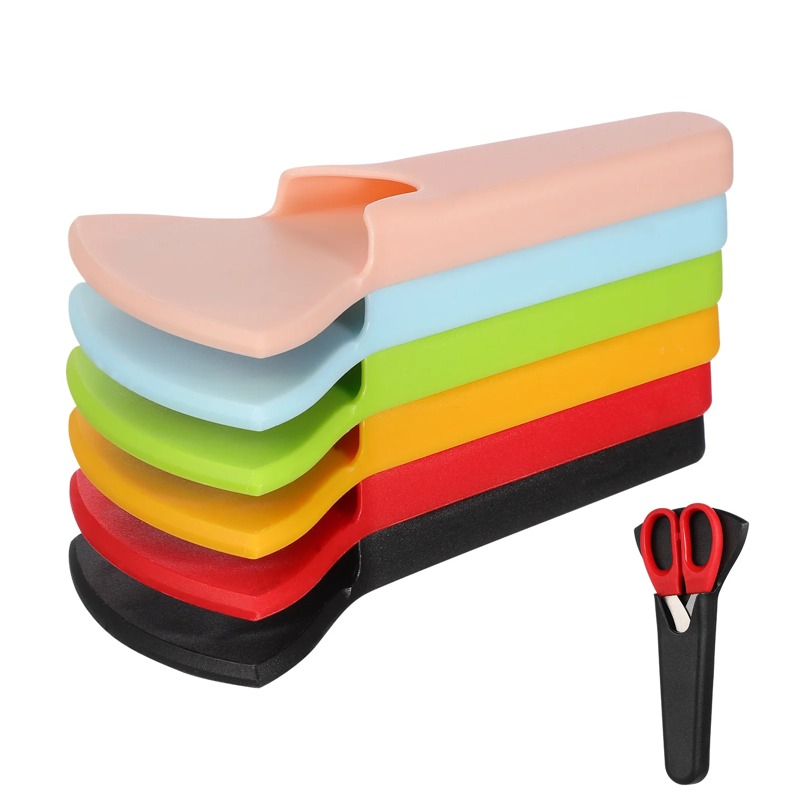 ที่ครอบกรรไกรแม่เหล็ก 6 ชิ้น สำหรับช่างทำผม กรรไกรครัว ป้องกันความปลอดภัยบนตู้เย็นและพื้นผิวโลหะ