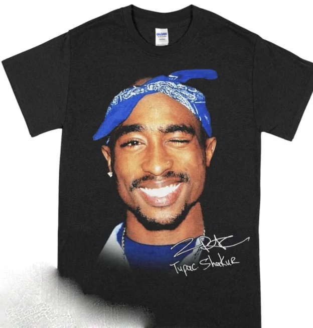 Vintage 90S 2Pac Tupac Shakur Tshirt, Tupac Big Face Head Hip Hop T-Shirt S-5Xl