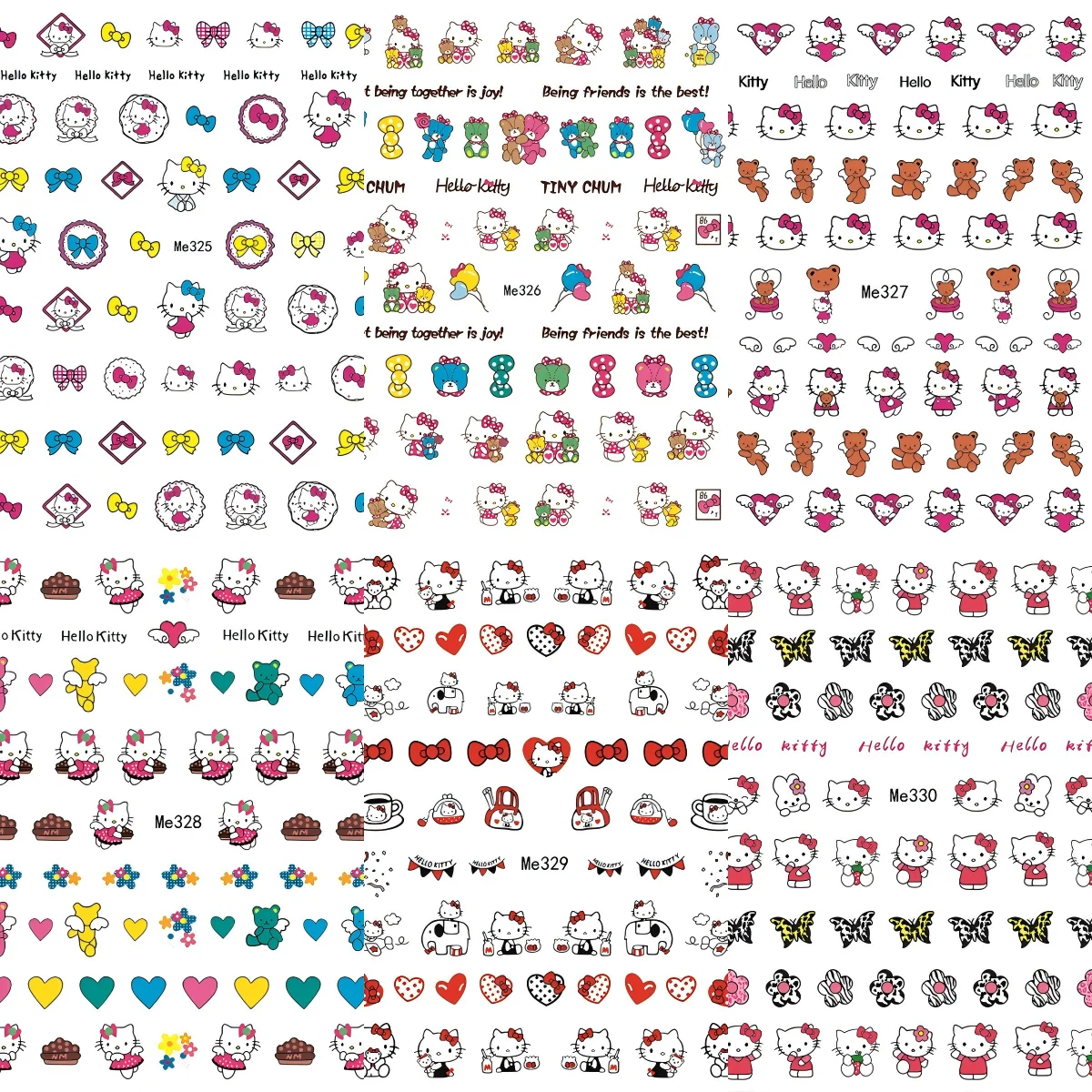 6 Stück Sanrio Anime Nagelaufkleber Cartoon Sanrio Hello Kitty Nageldekorationsaufkleber Niedliche Kulomi Aufkleber DIY für Maniküre – Detail 12