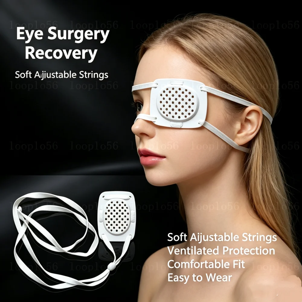 Square Porous PC Plastic Eye Shield With Wear Rope Needed After Ophthalmic Surgery Collision Avoidance Eye Protection Eye Care