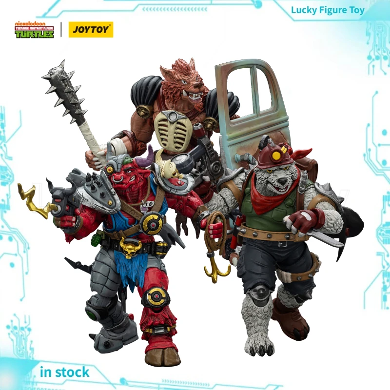

【В наличии】JOYTOY 1/18 Фигурка TMNT-Groundchuck Rahzar Dirtbag Модель игрушки