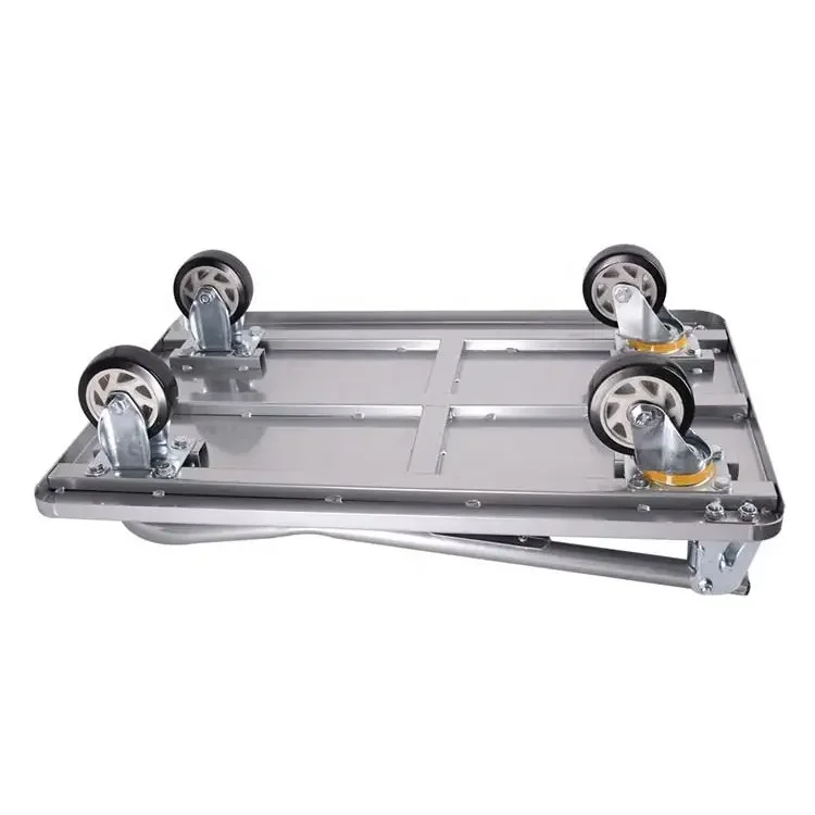 Stainless steel foldable platform trolley